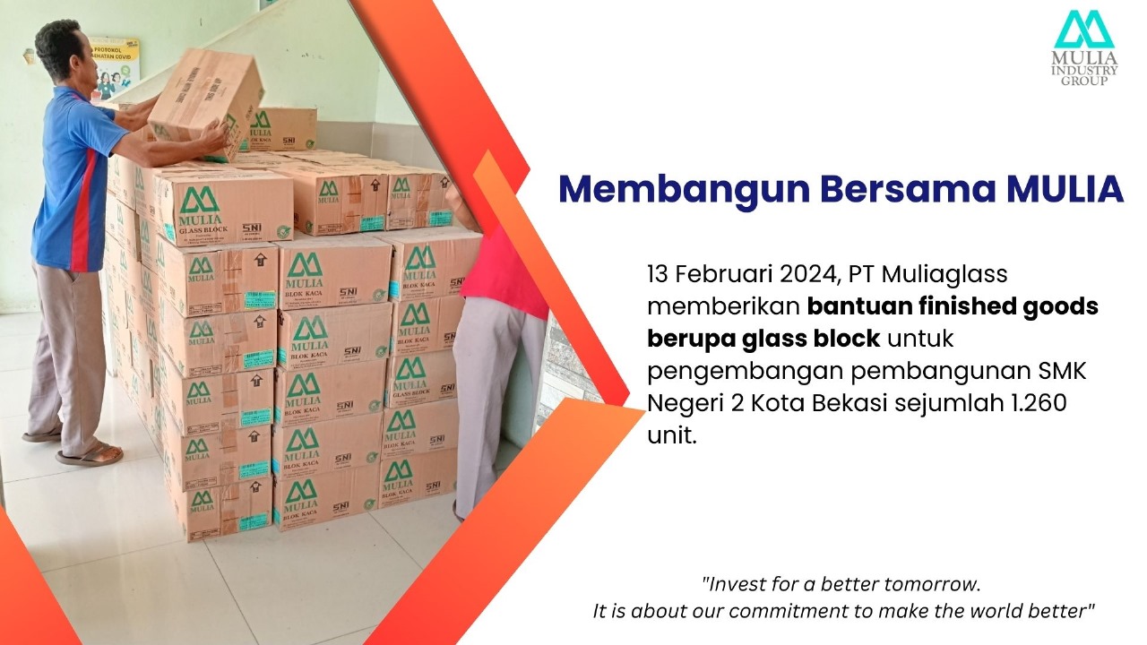 Membangun Bersama MULIA: Bantuan Glass Block SMKN 2 Kota Bekasi